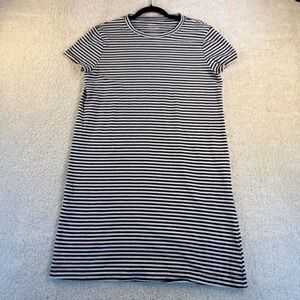 Time and Tru Womens M (8-10) Striped Casual Short Sleeve T-Shirt Dress
